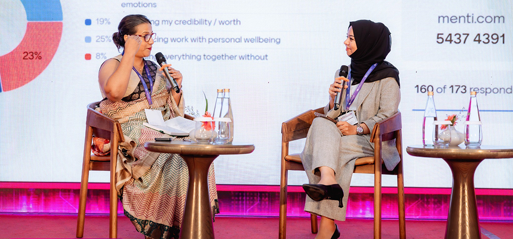 Dr. Mihirini deZoysa & Samra Aman speaking on Leadership Superpowers for Women