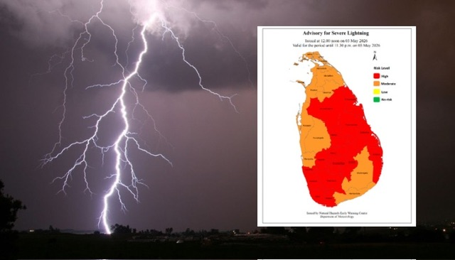 Severe lightning warning issued for several provinces