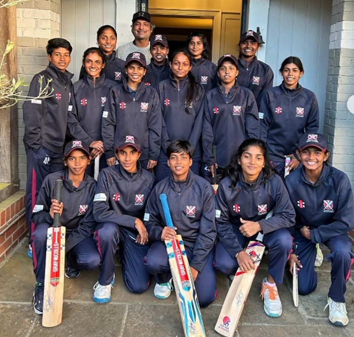Sanga hosts Tekanda Foundation Girls Cricket Team at home