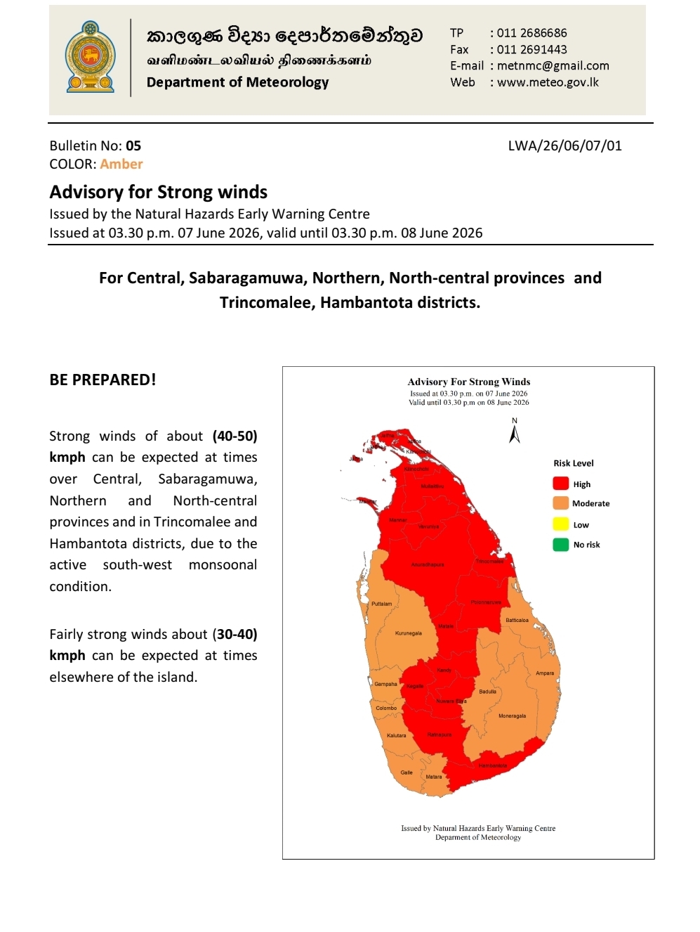 Strong winds up to 50 kmph expected as active southwest mons