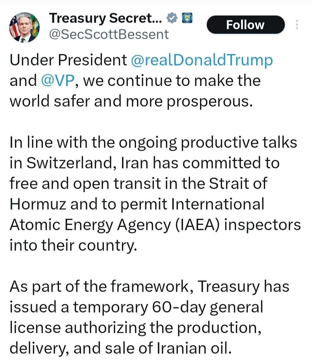 BREAKING: US Lifts Iranian Oil Sanctions — For Now