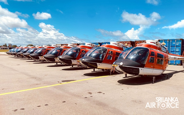 Ten US‑donated TH‑57 helicopters arrive in Sri Lanka