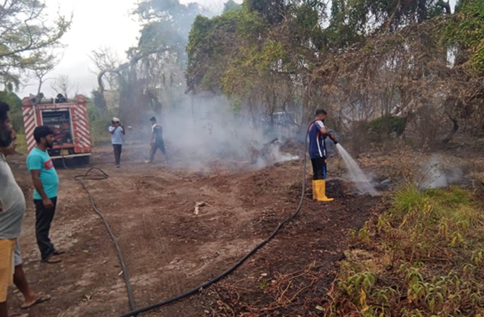 Firefighting efforts continue at Anawilundawa Ramsar Sanctuary