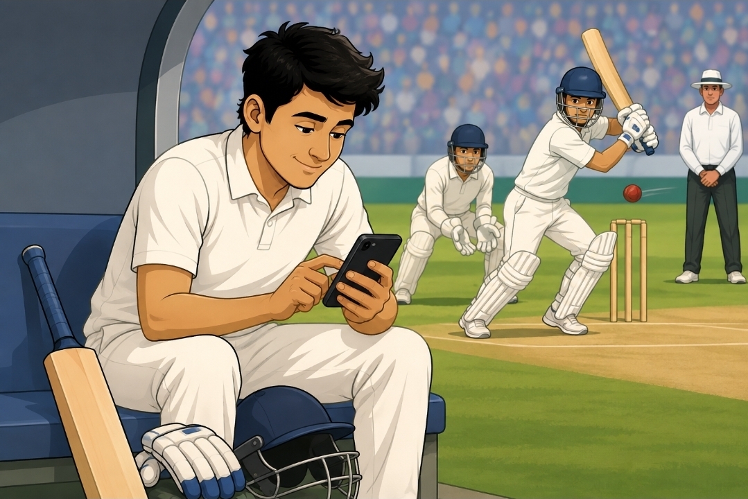 Indian domestic cricketer fined for texting Girl friend during match