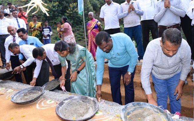 Foundation stone laid for 51 Indian funded estate houses in Badulla