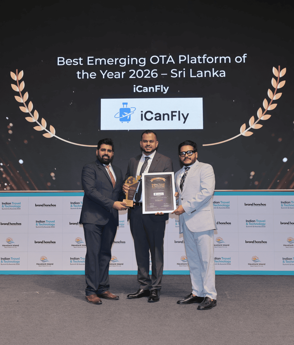 iCanFly Recognised as Best Emerging OTA Platform of the Year 2026 – Sri Lanka