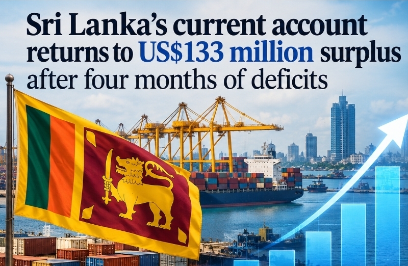 Sri Lanka’s current account returns to US$133 mn surplus after 4 months of deficits