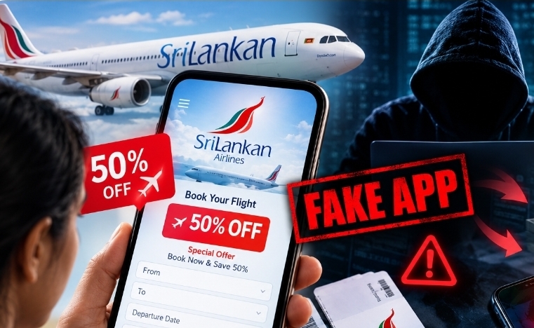 Fake SriLankan Airlines app used to steal bank details in