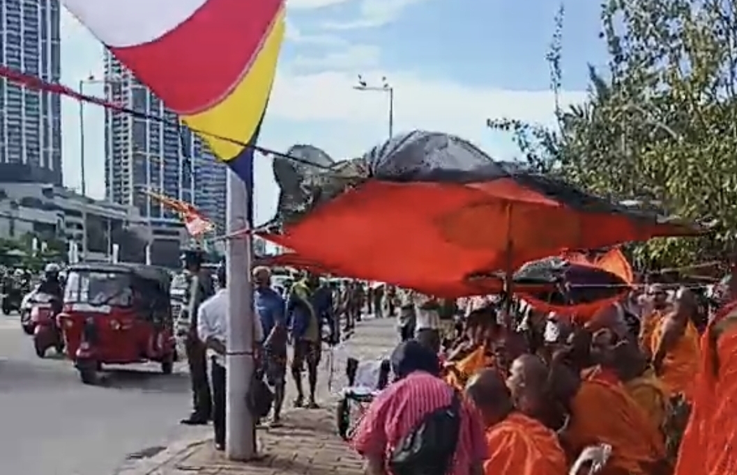 Court restricts 54 protesters including 30 monks from occupying Presidential Secretariat premises