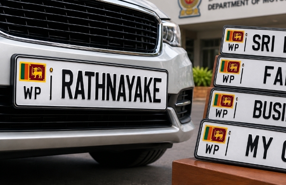 Sri Lanka considers personalized vehicle number plates displaying names