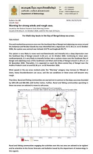 Red warning for fishermen as cyclonic storm develops in Bay of Bengal